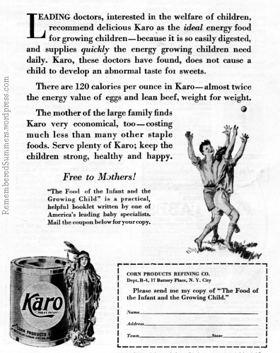 p 127 doctors recommend karo syrup text better homes april 1930