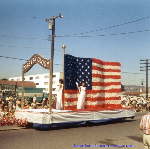Fourth of July Parade float, Redwood City, around 1960.